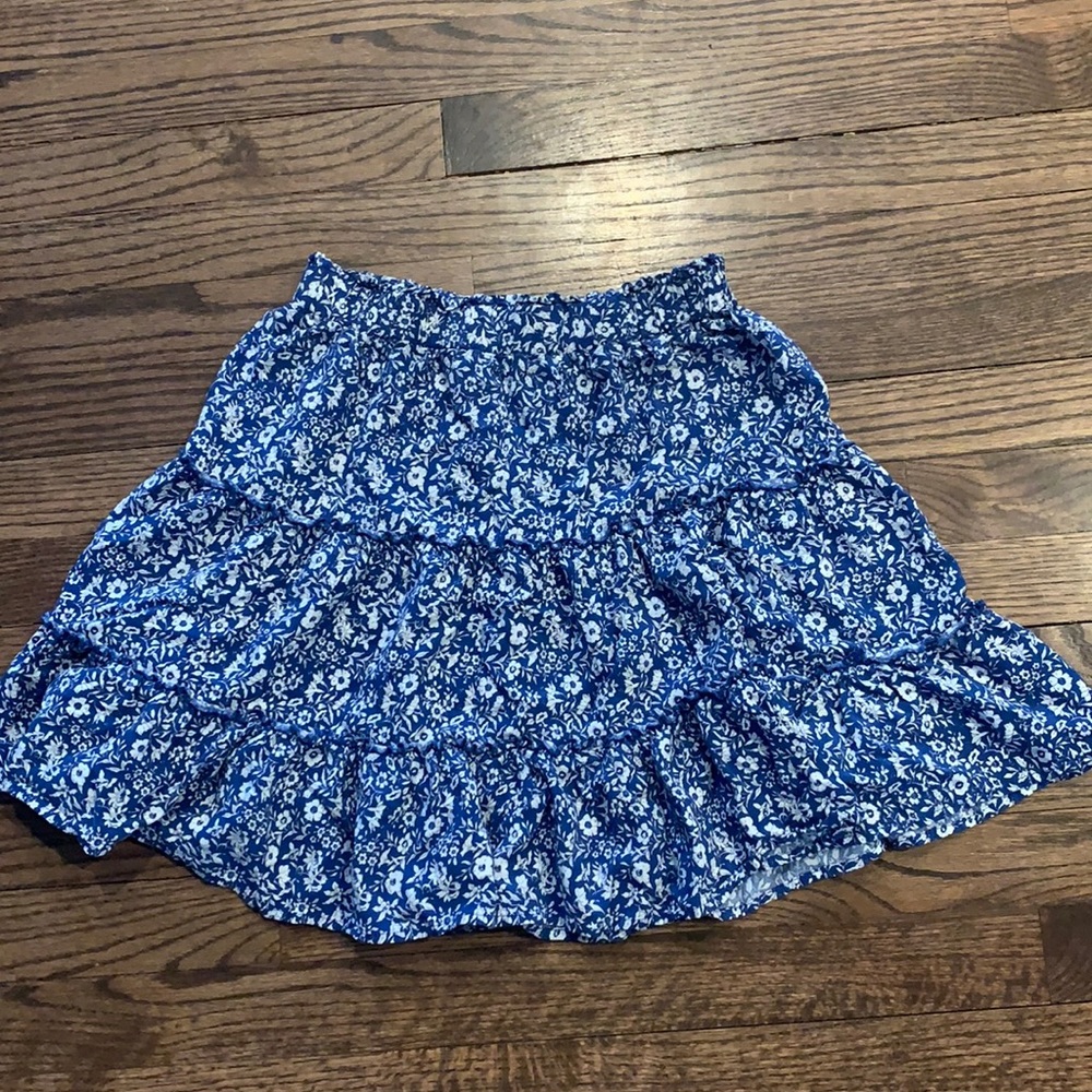 Blue and white floral Rachel Zoe skirt